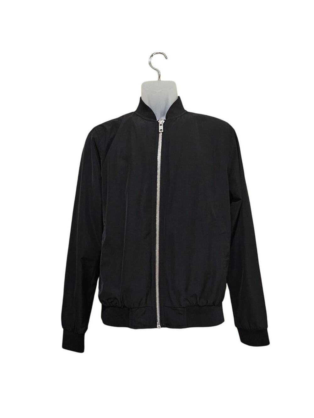 Mens TopMan Black Bomber Jacket Size Small